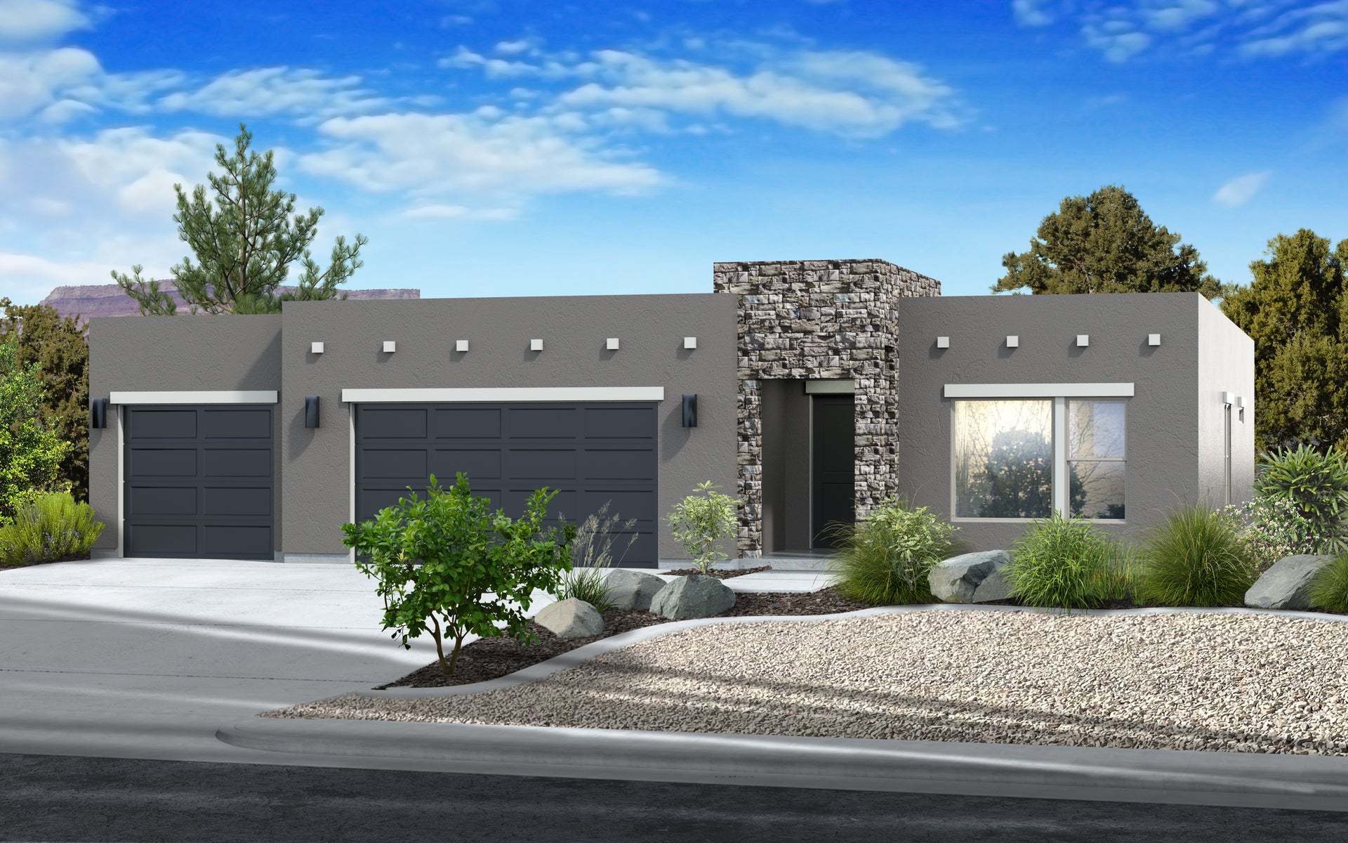 Bluemont Desert Contemporary - Rosalia Ridge At Divario: Saint George, Utah - Fieldstone Homes 