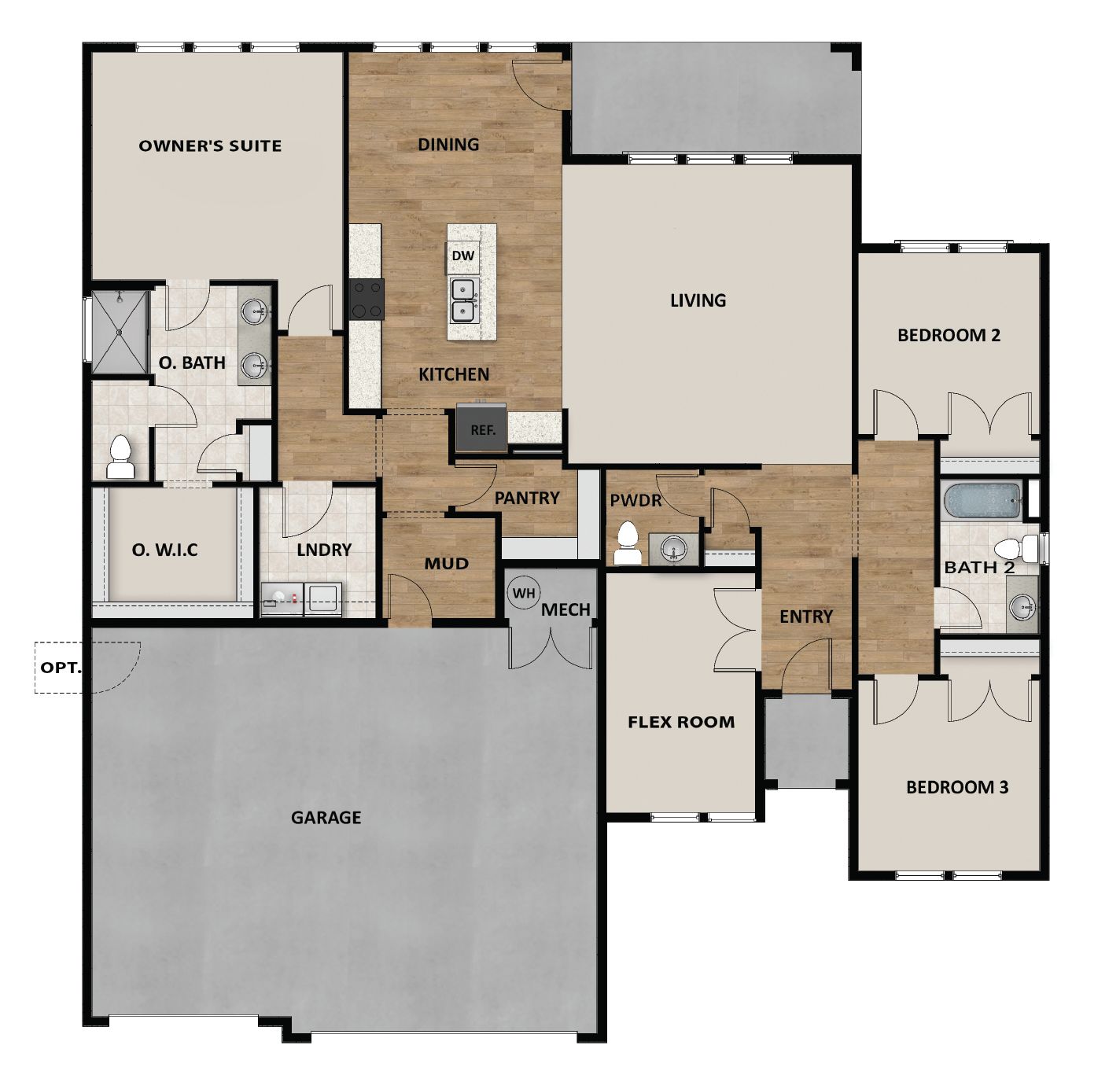 3 Car Garage Standard