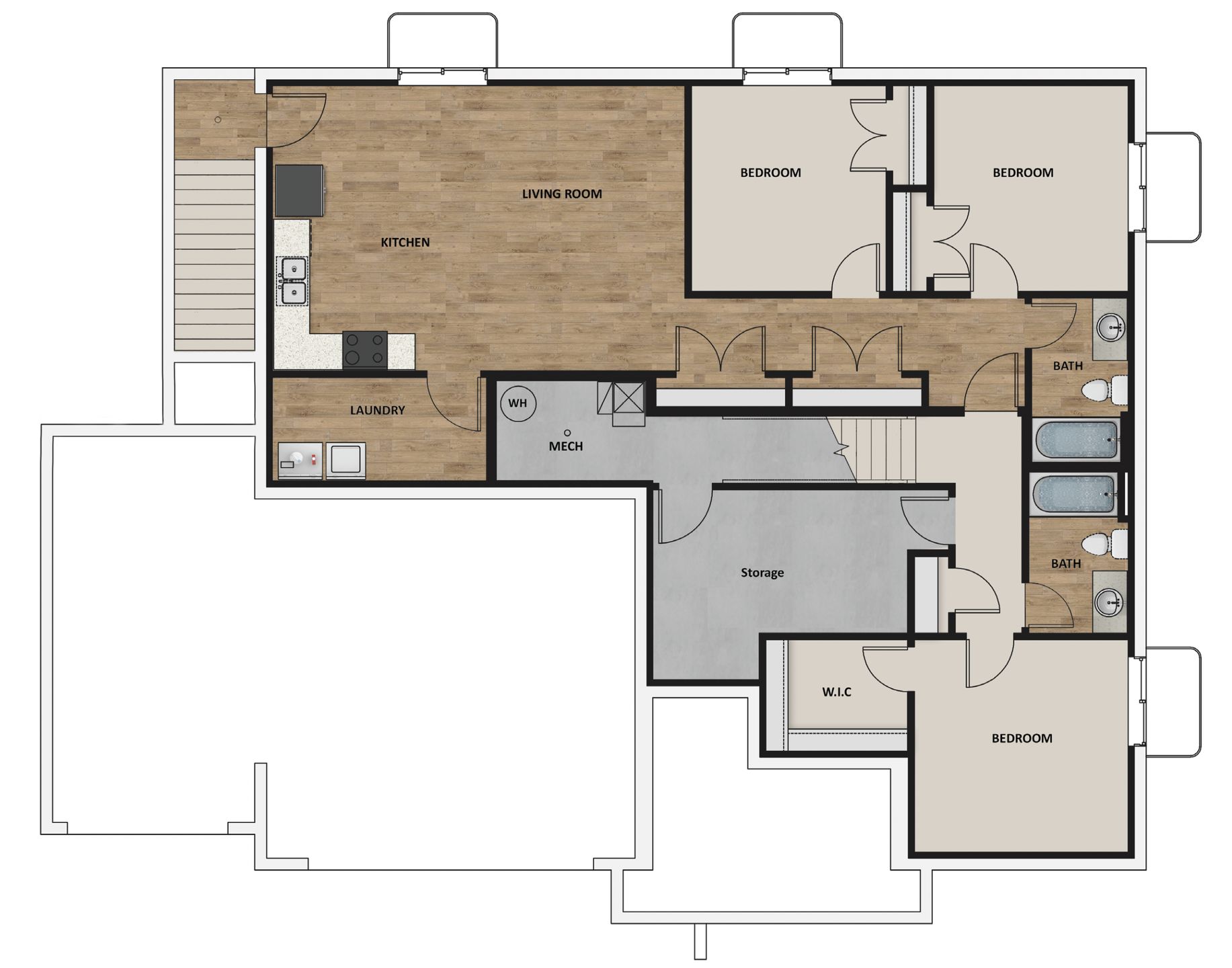 Optional Rental Suite/ADU Basement