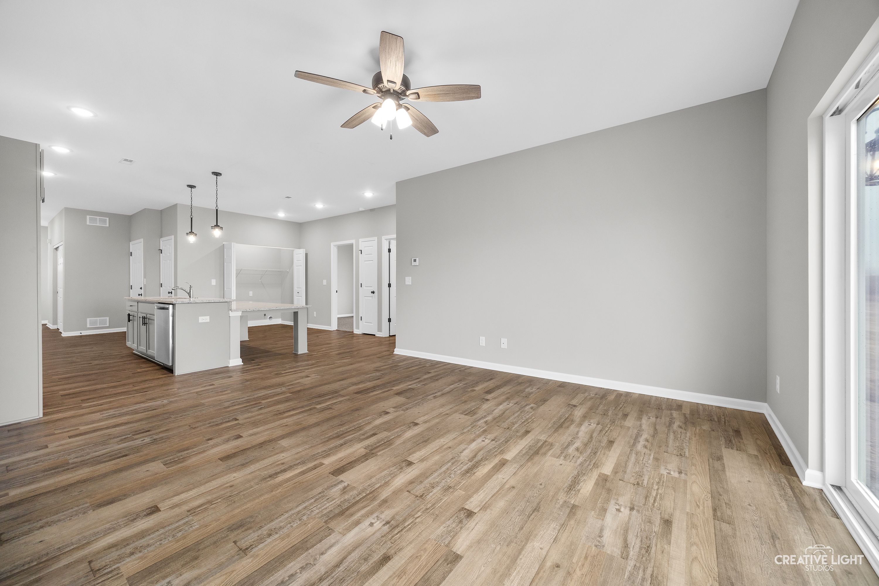 Living Room, Kitchen