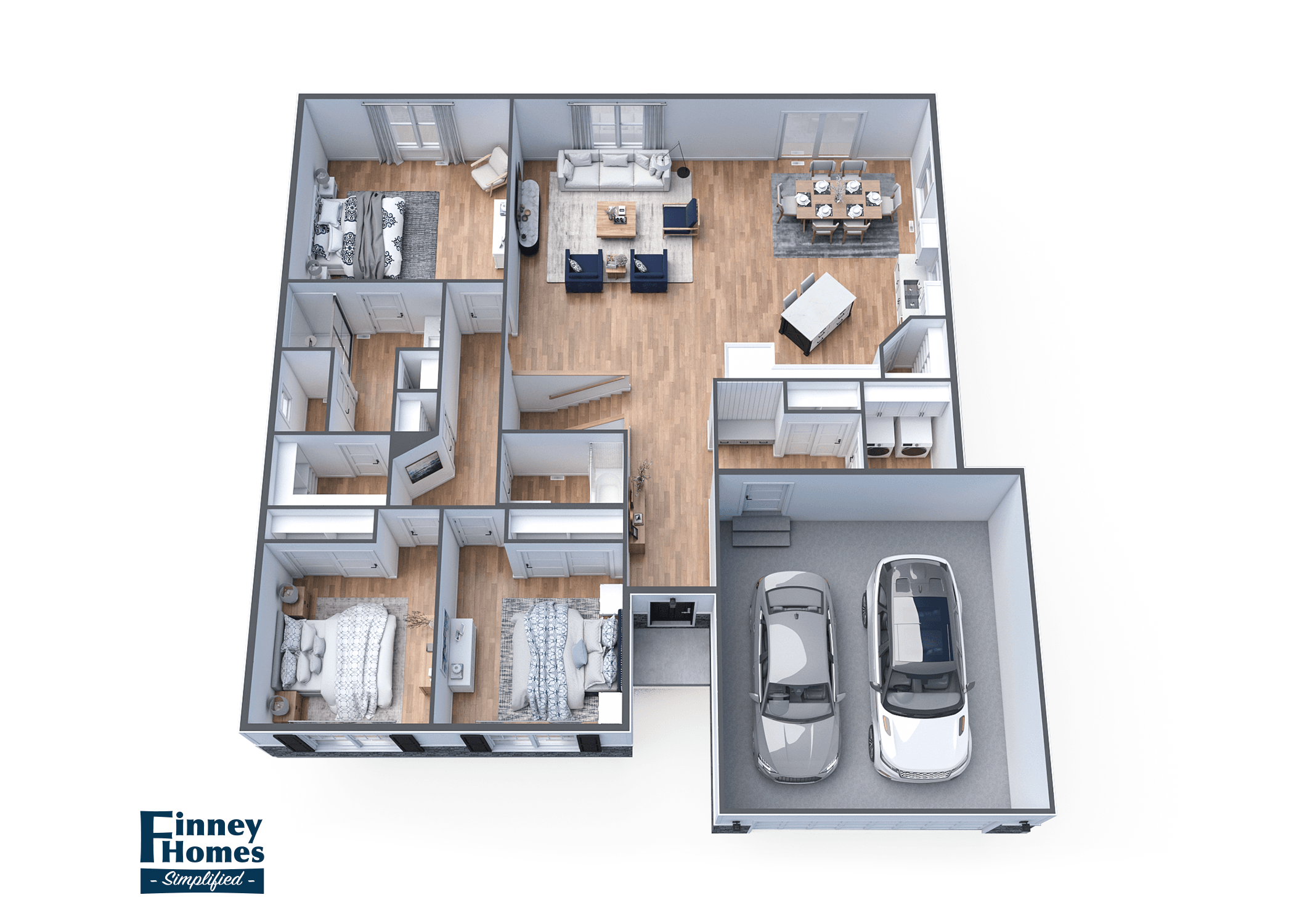 The Wesley 3D Floor Plan