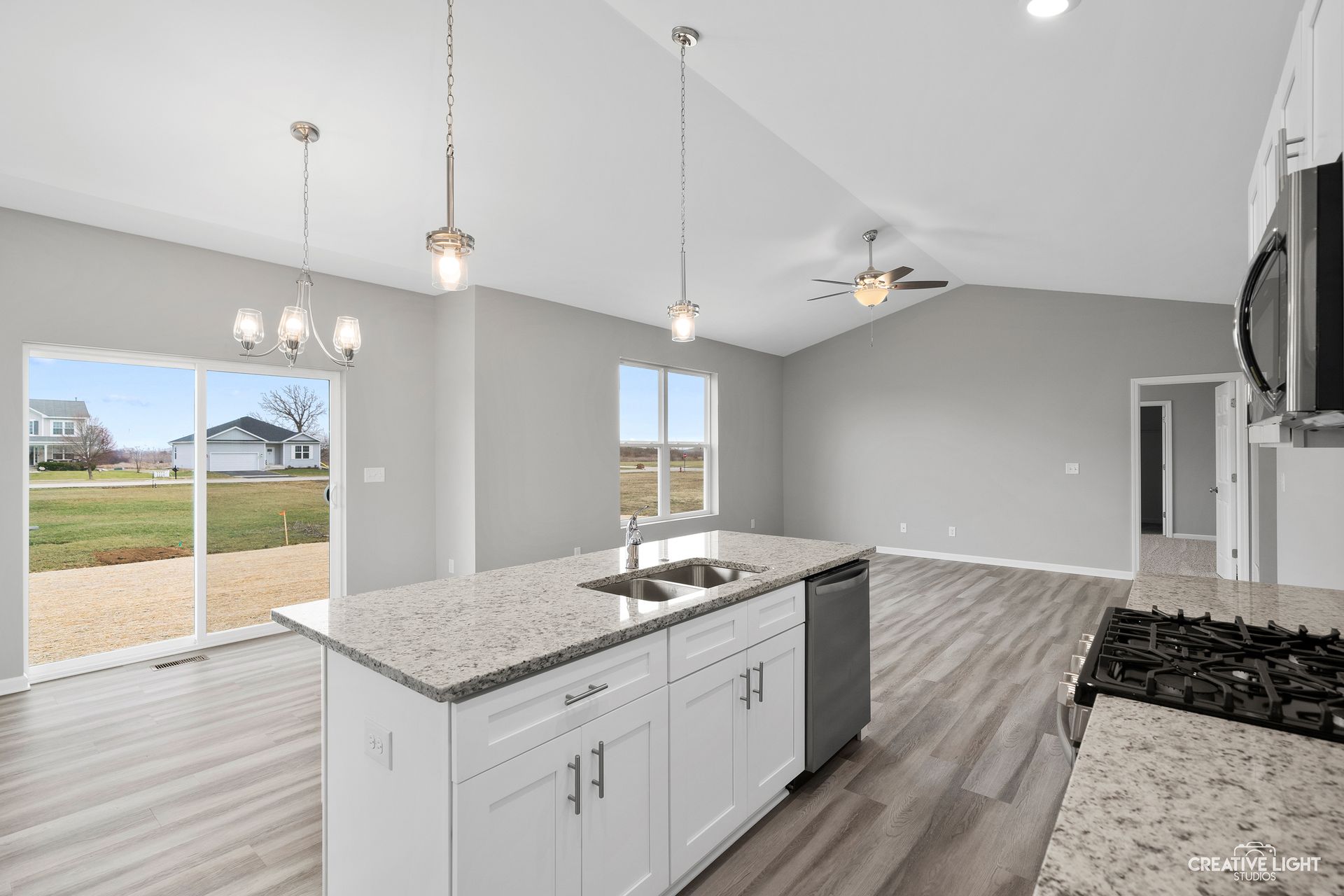 Kitchen, Living & Dining