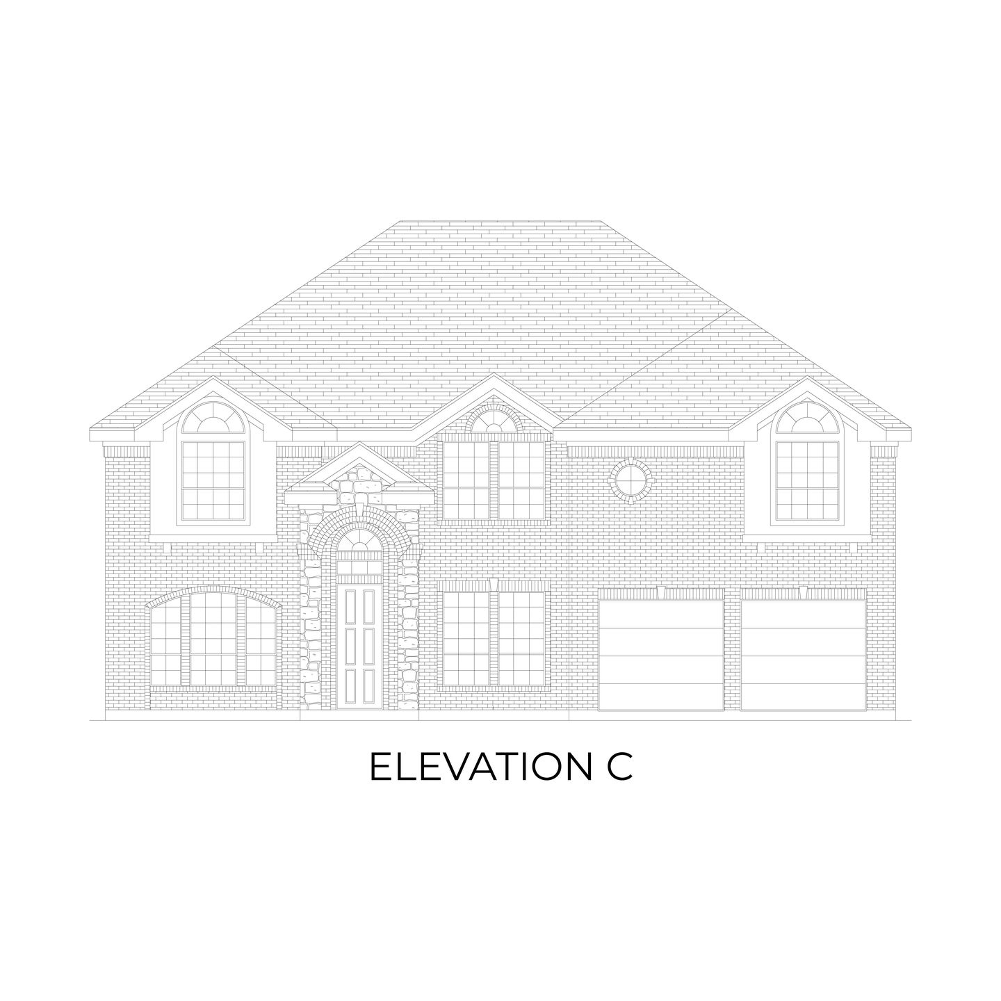 Hillcrest 2F (w/Media) Elevation C w/Options