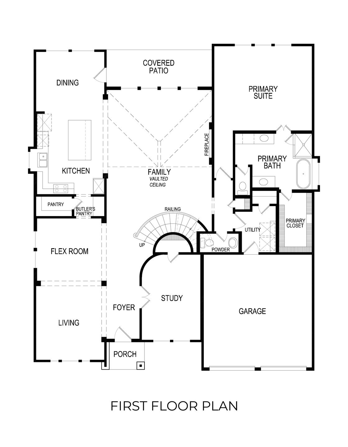 Hillcrest 2F (w/Media) First Floor Plan