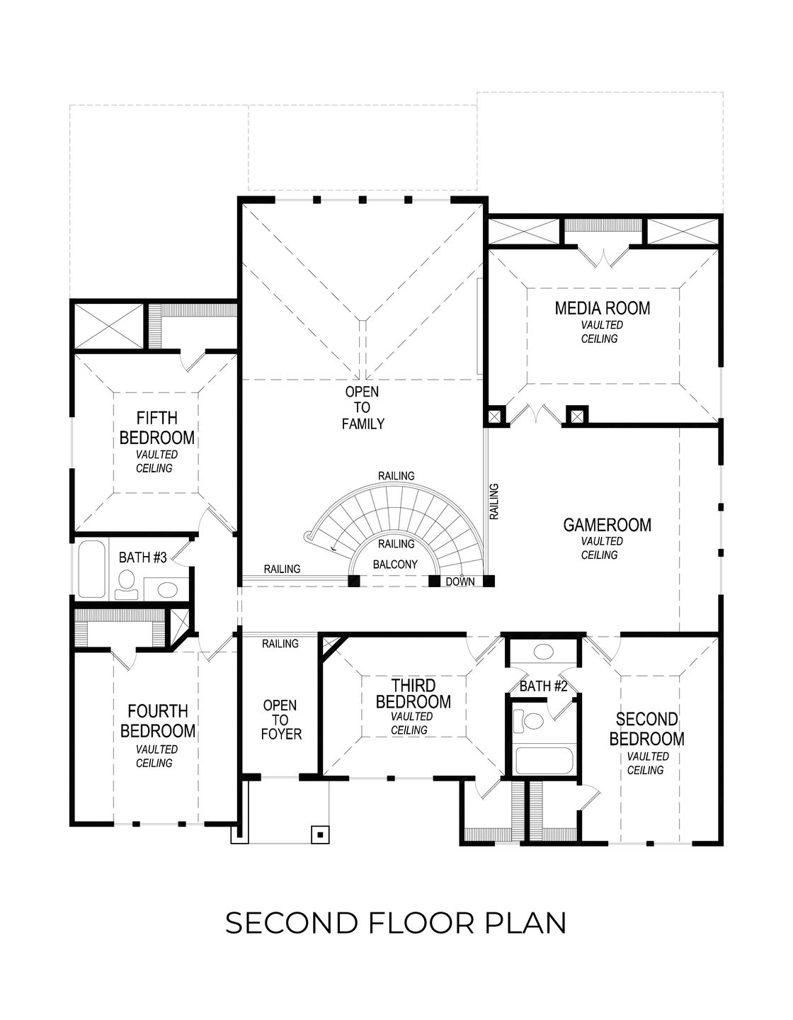Hillcrest 2F (w/Media) Second Floor Plan