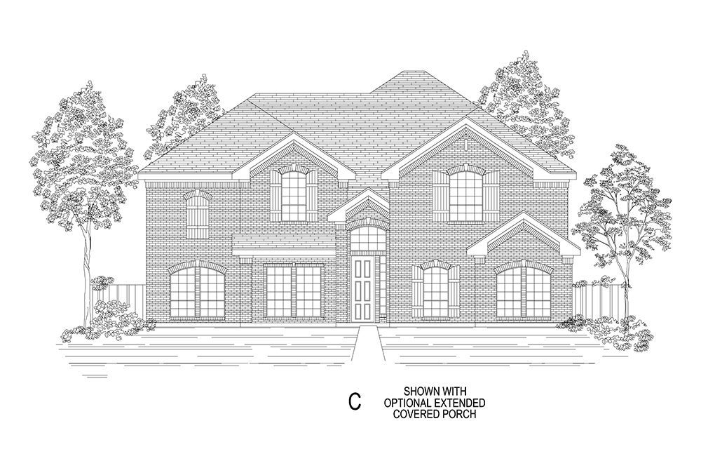 Brentwood 3FS (w/Media) Elevation C w/ Options