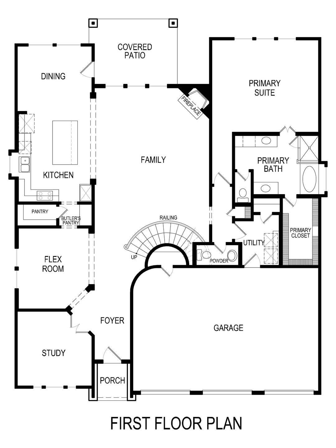 Boston 2F (w/ Media) First Floor Plan