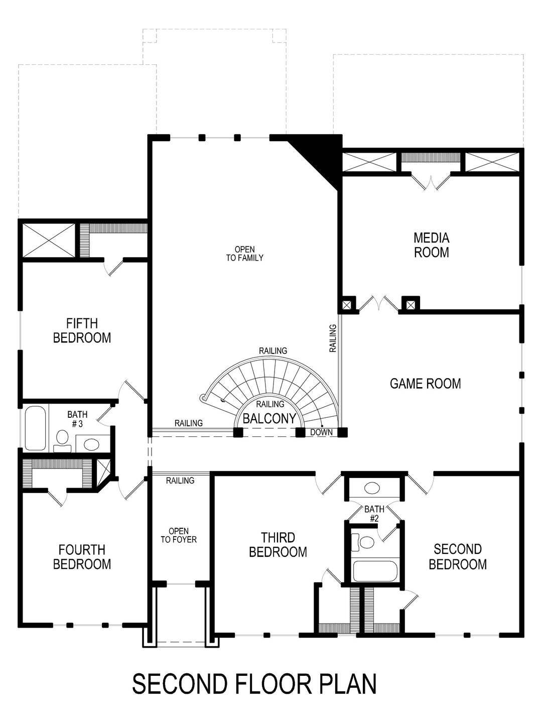 Boston 2F (w/ Media) Second Floor Plan