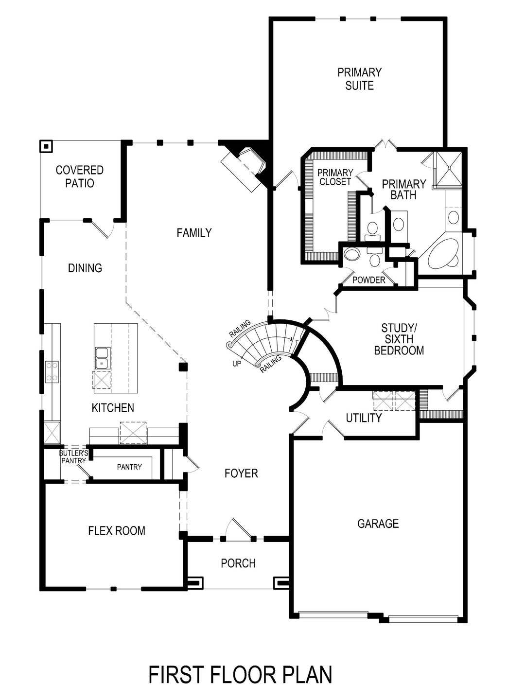 Jefferson 2F w/Media First Floor Plan