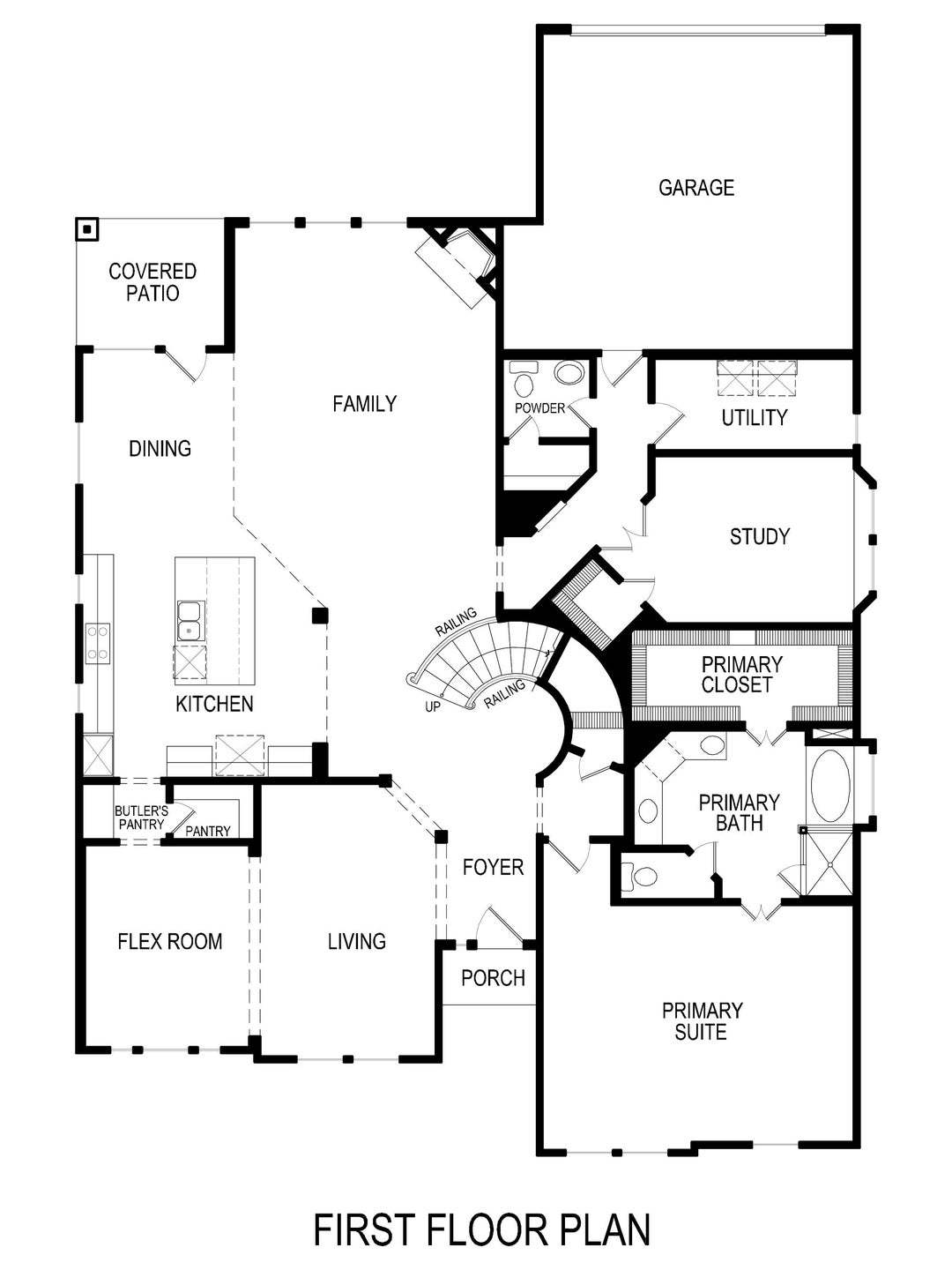 Brentwood 3R w/Media First Floor Plan