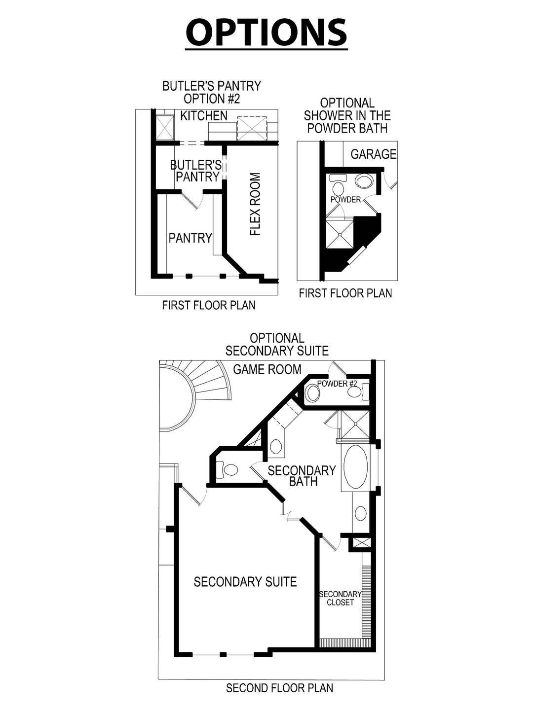 Brentwood 3R w/Media Floor Plan Options