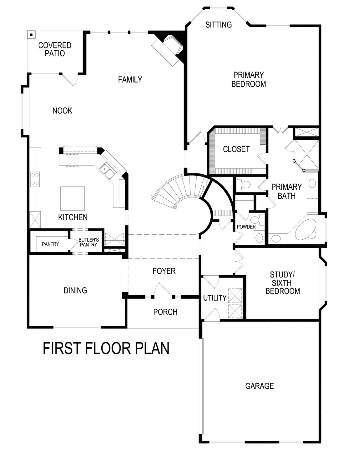 Hillwood FSW (w/Media) First Floor Plan