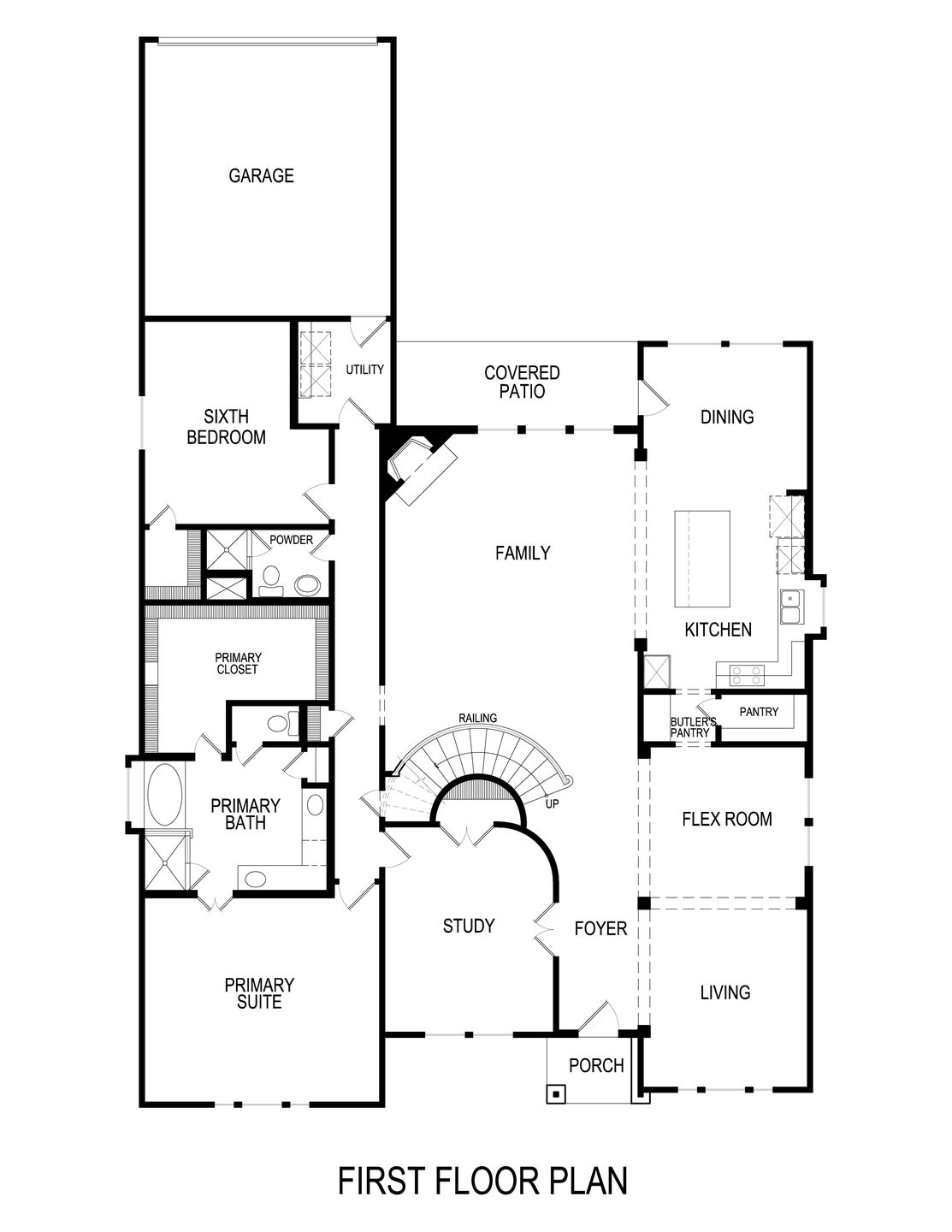 Stonebriar 2R (w/Media) First Floor Plan