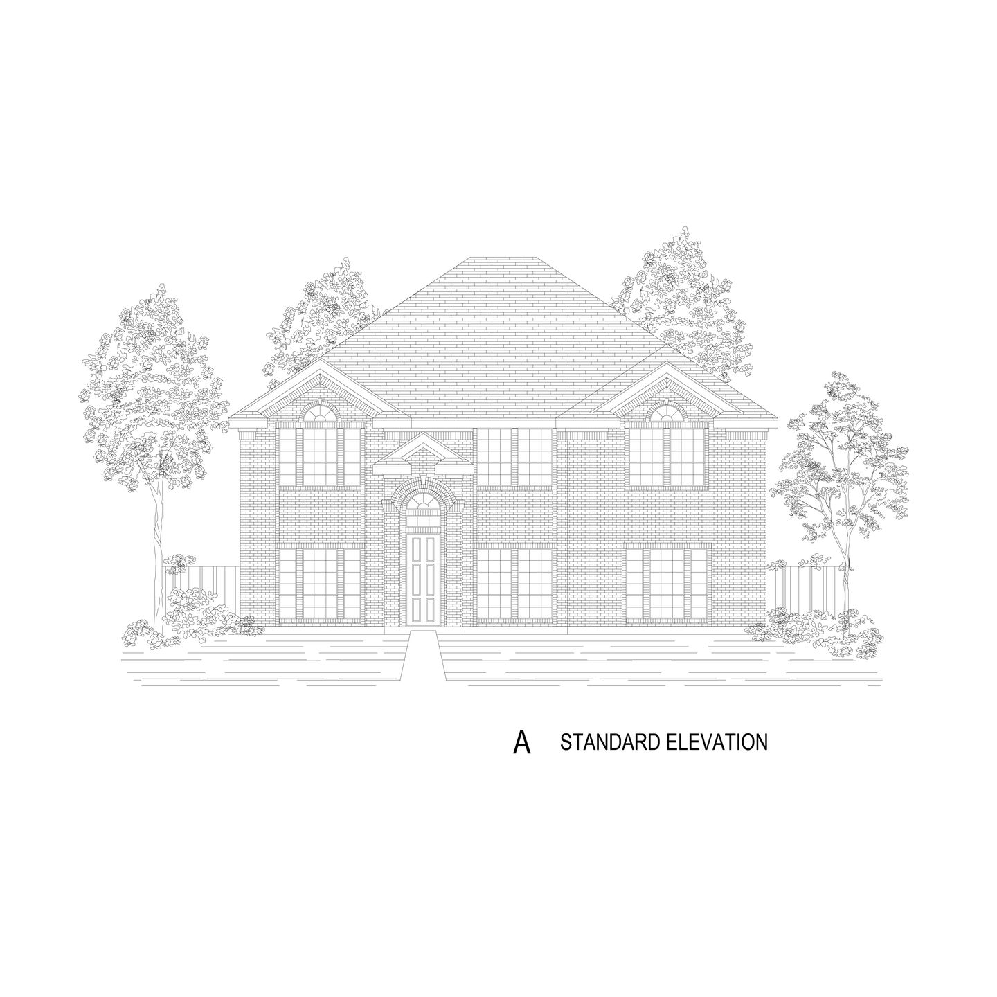 Hillcrest 45 2R-CW (w/Media) - Elevation A