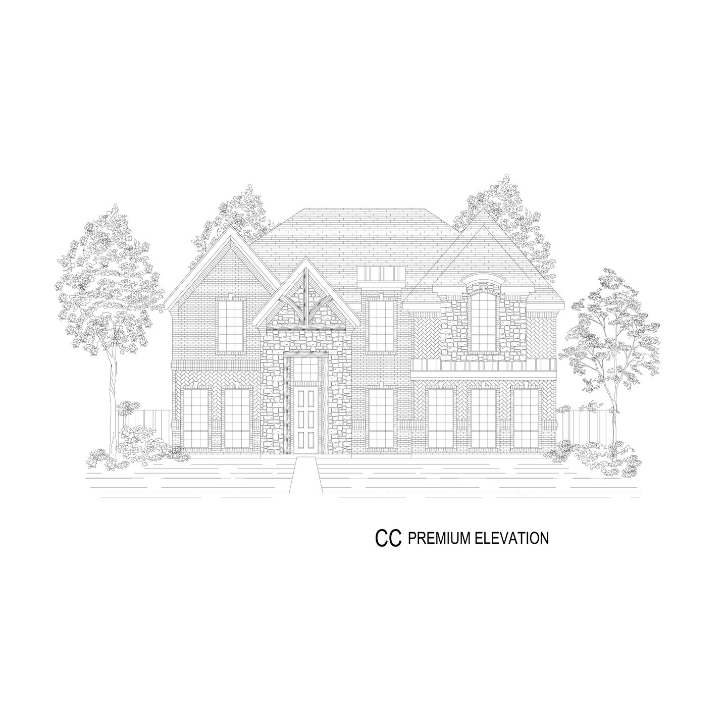 Hillcrest 45 2R-CW (w/Media) - Elevation CC