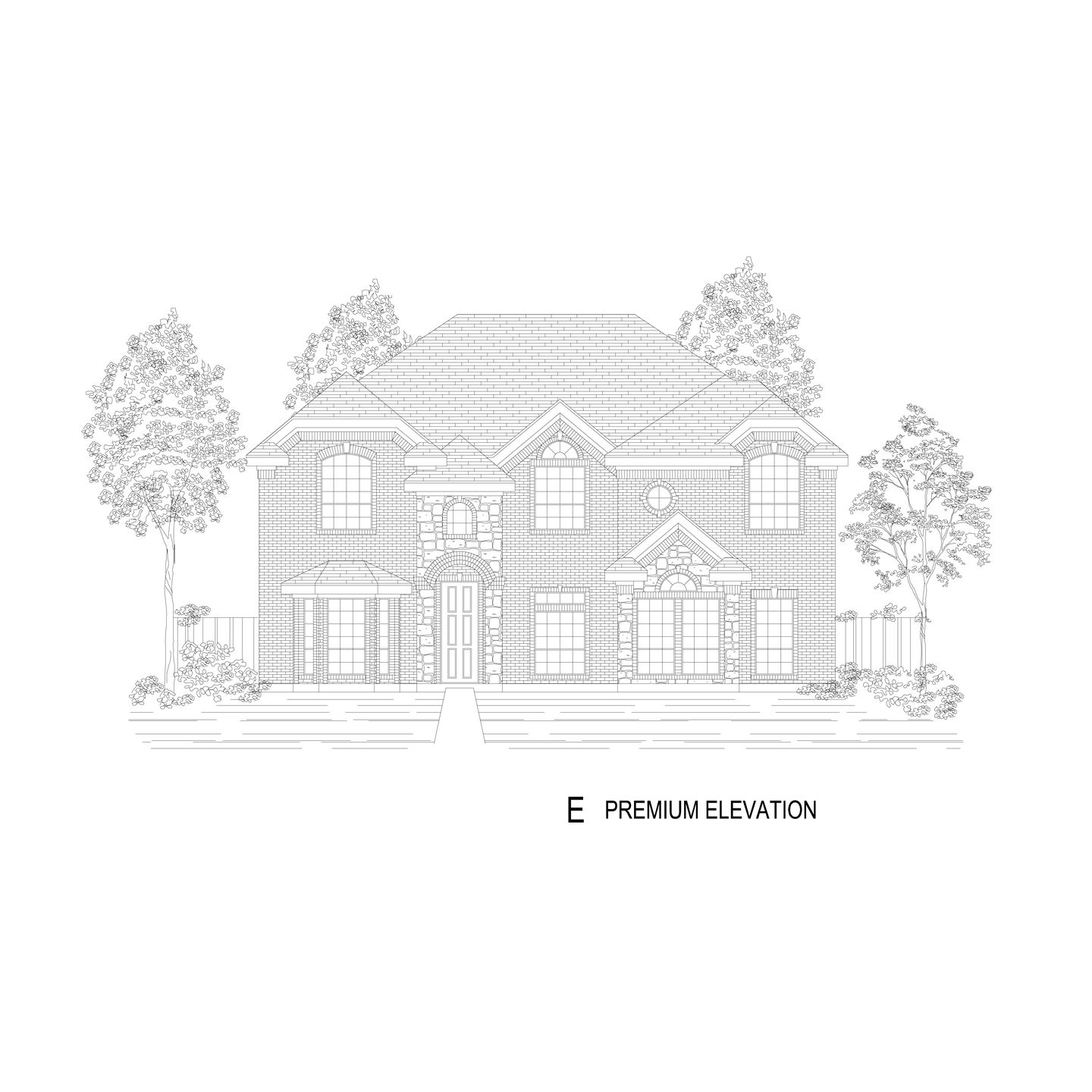 Hillcrest 45 2R-CW (w/Media) - Elevation E