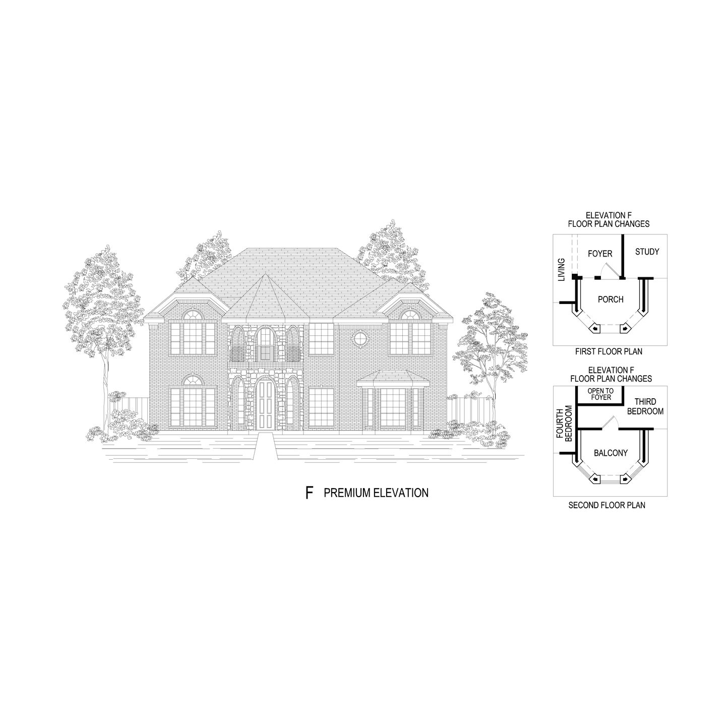 Hillcrest 45 2R-CW (w/Media) - Elevation F