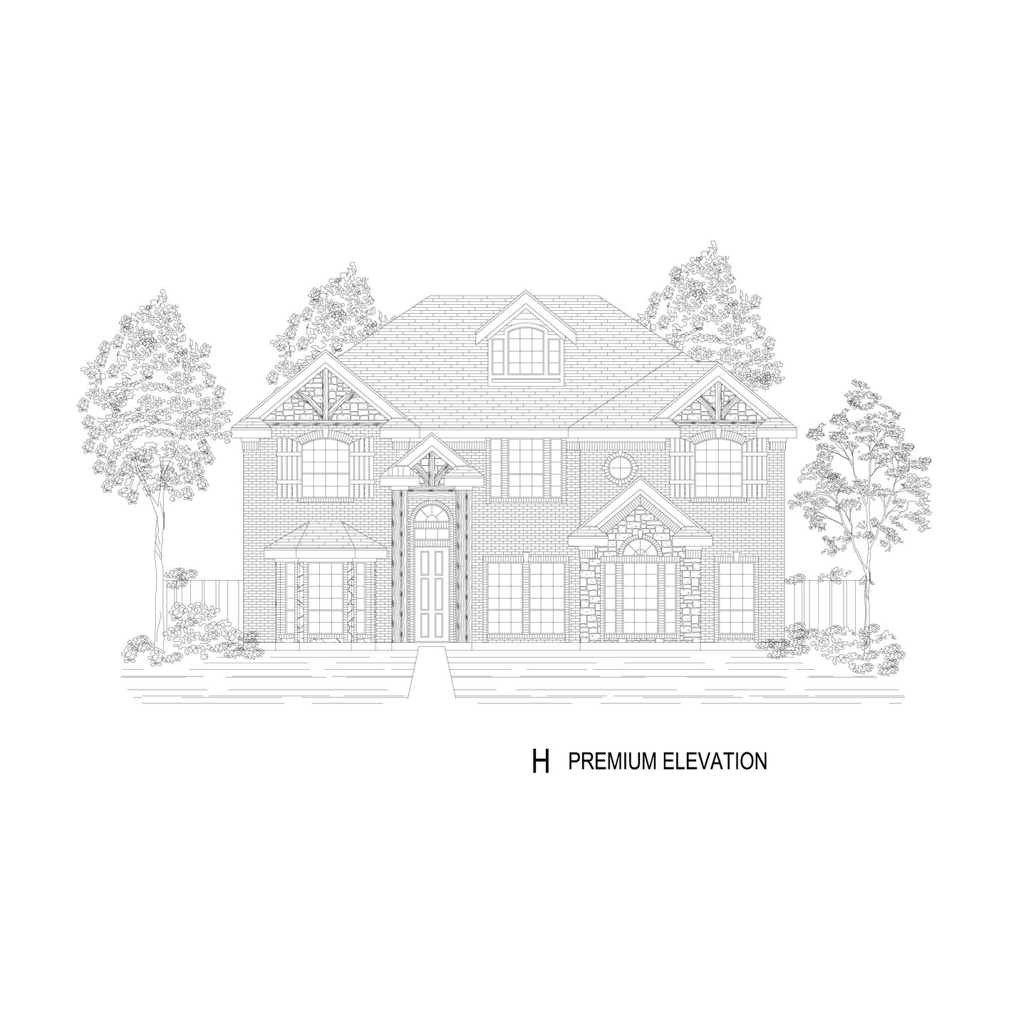Hillcrest 45 2R-CW (w/Media) - Elevation H