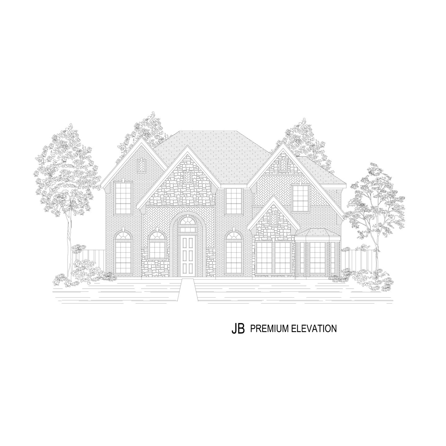 Hillcrest 45 2R-CW (w/Media) - Elevation JB