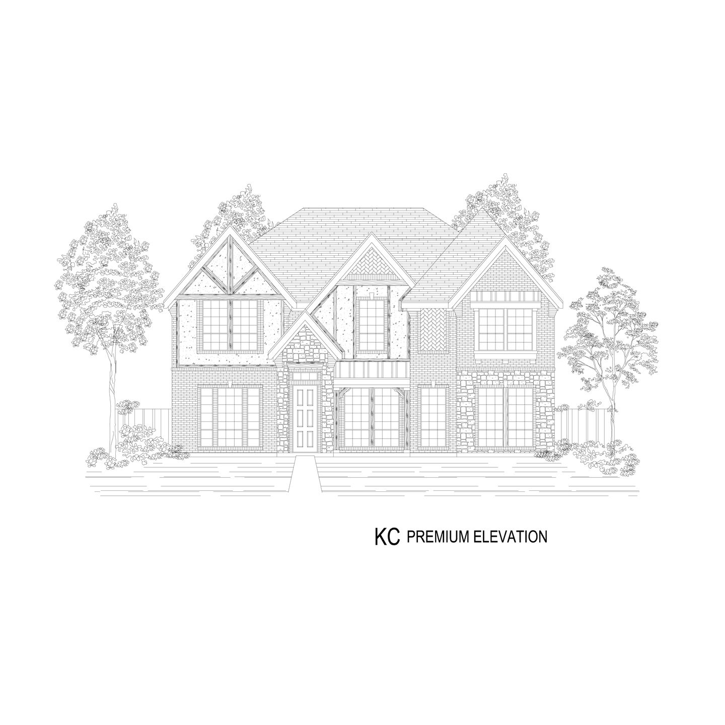 Hillcrest 45 2R-CW (w/Media) - Elevation KC