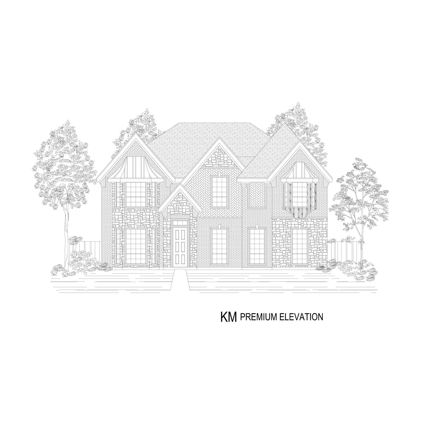 Hillcrest 45 2R-CW (w/Media) - Elevation KM
