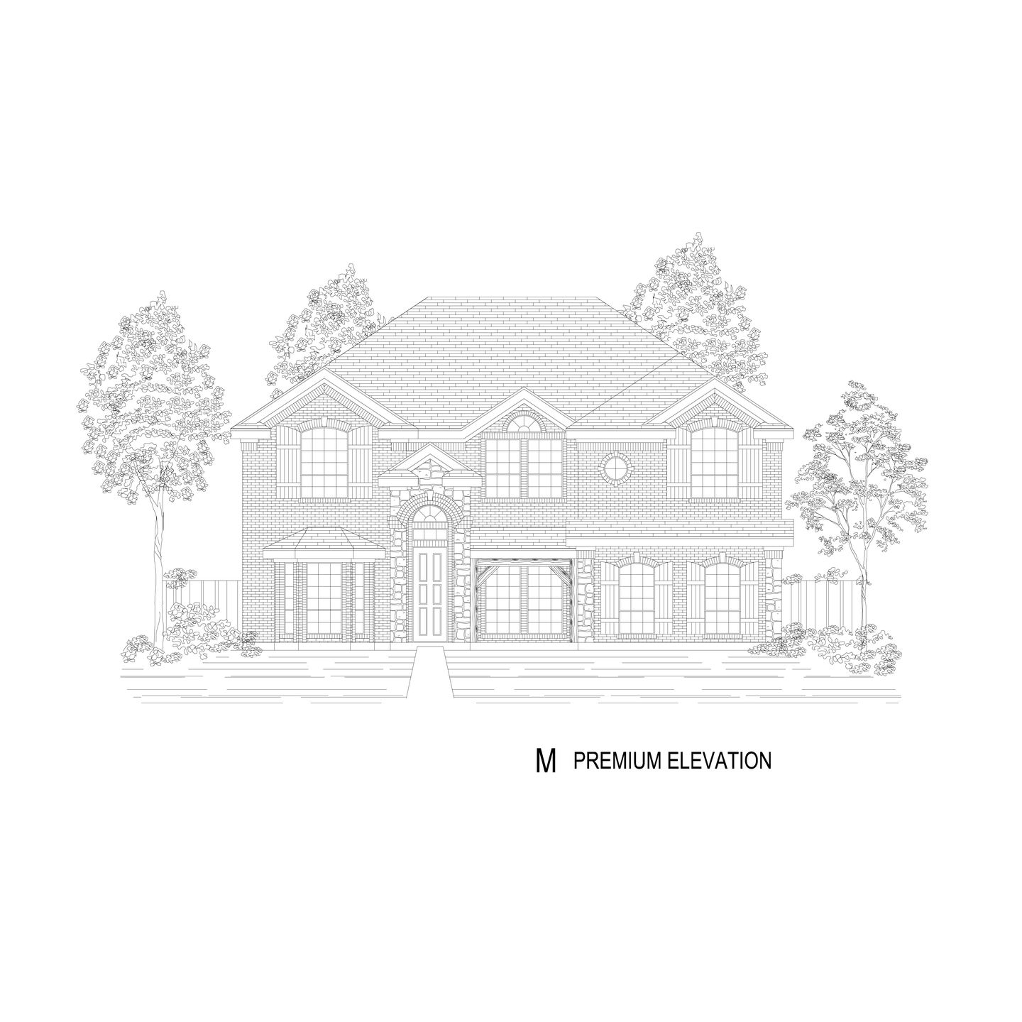 Hillcrest 45 2R-CW (w/Media) - Elevation M