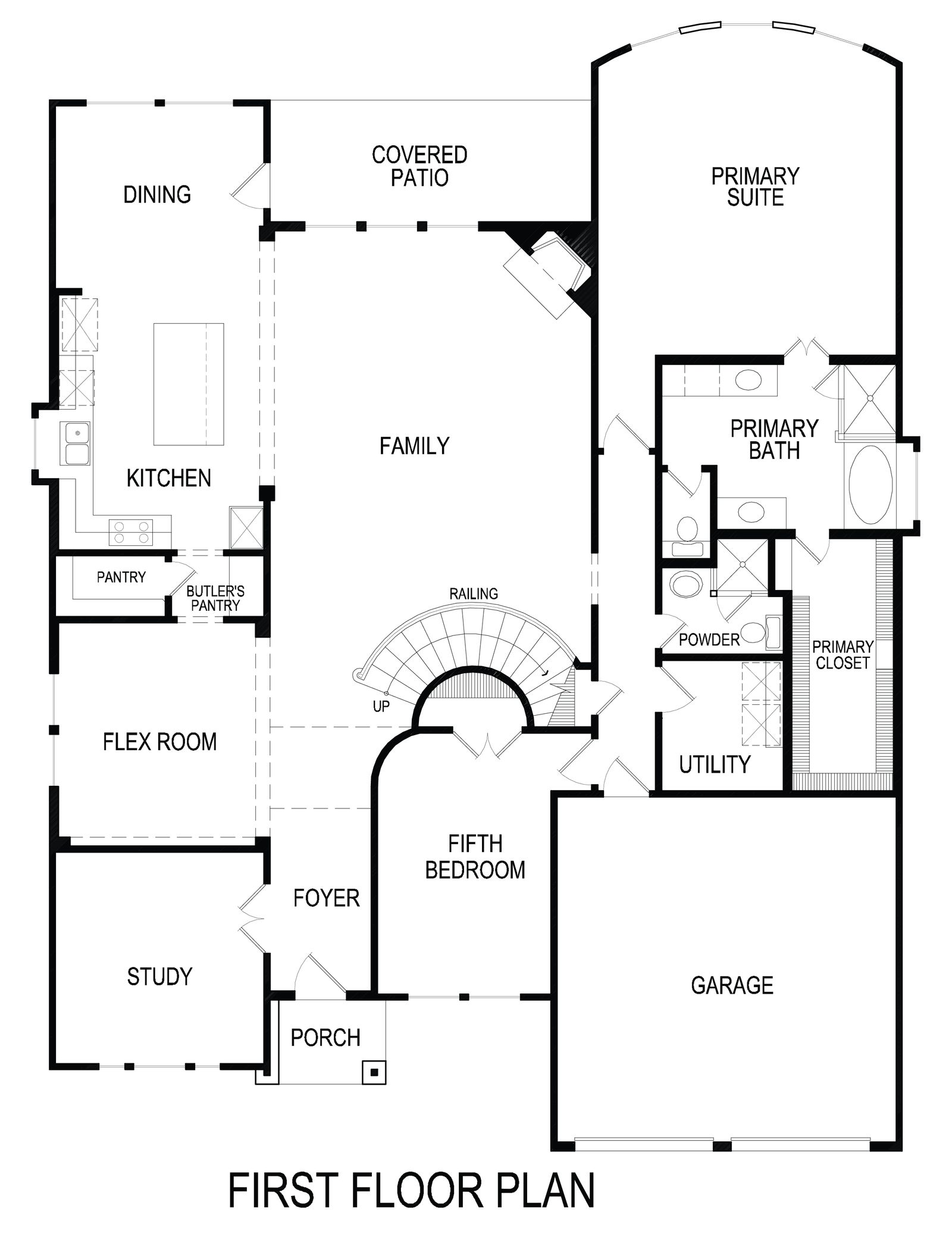 Remington 2F (w/Media) First Floor Plan