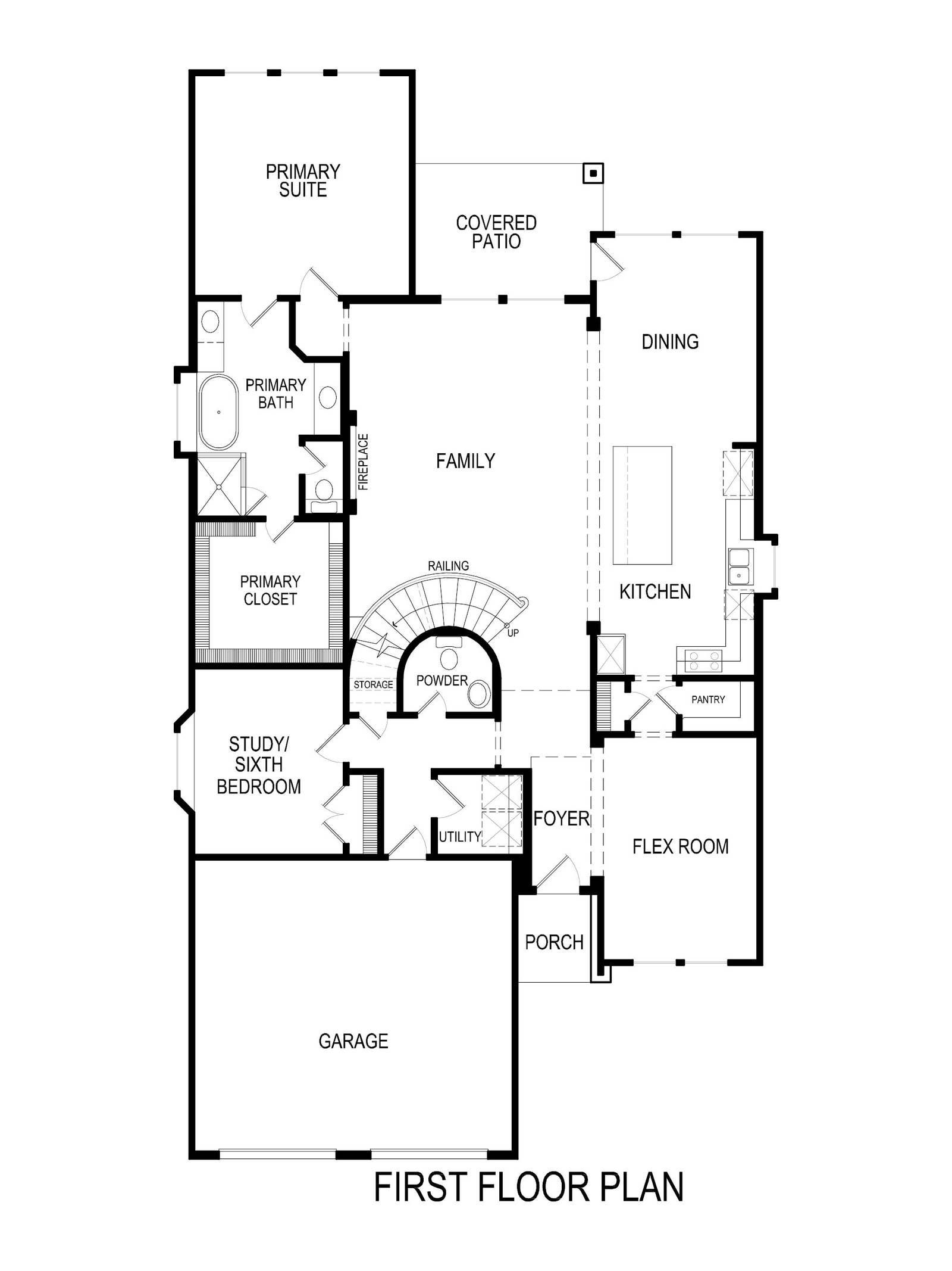 Princeton 2F-EW First Floor Plan