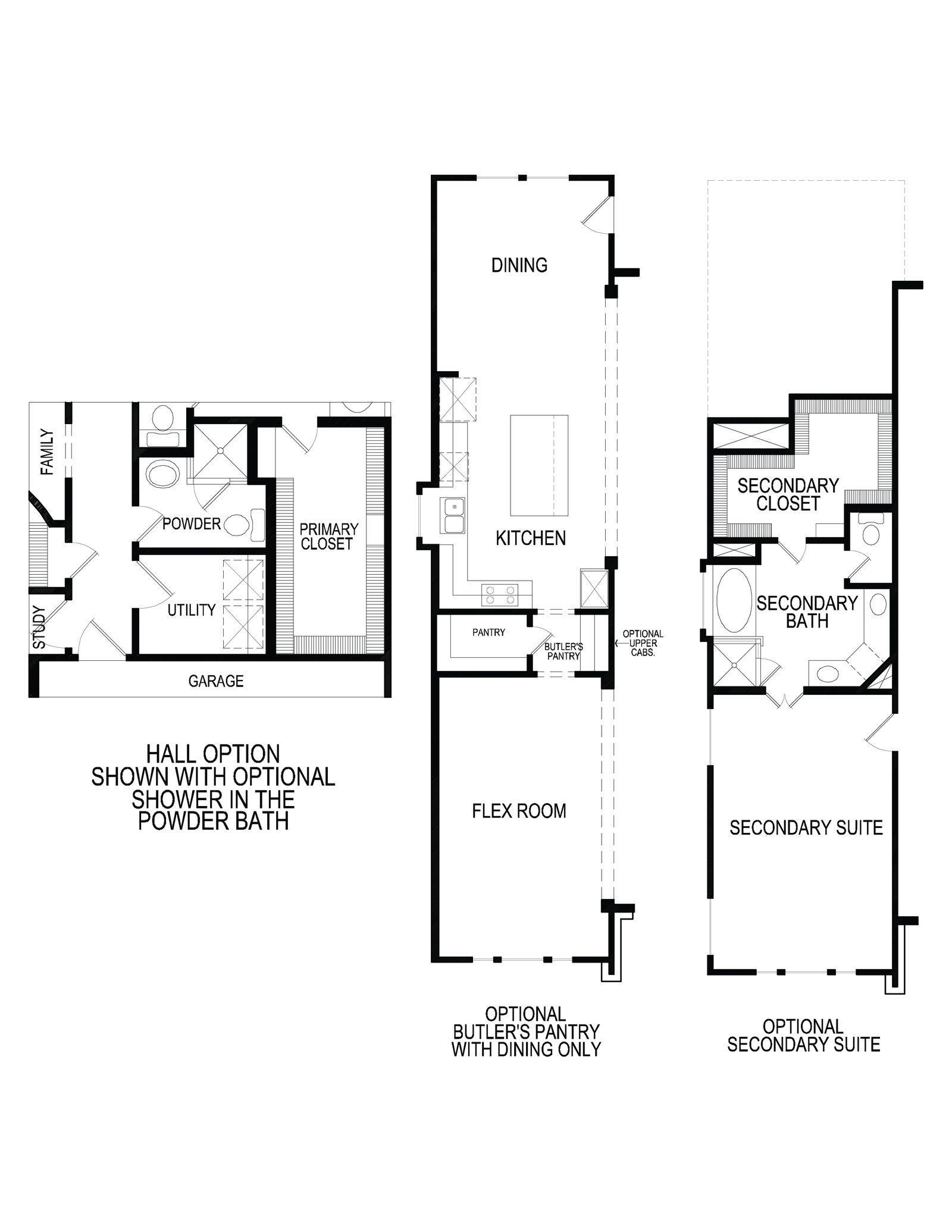 Hillcrest 2FS (w/Media) Floor Plan Options