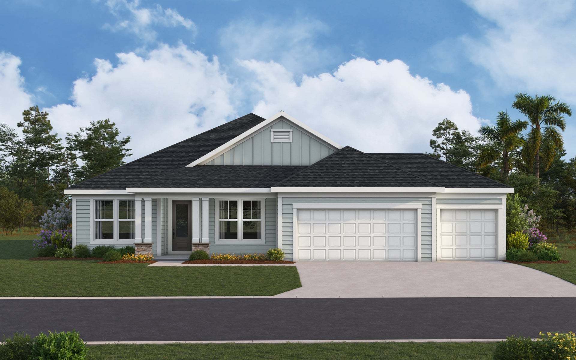 Coastal Classic 3-Car Garage