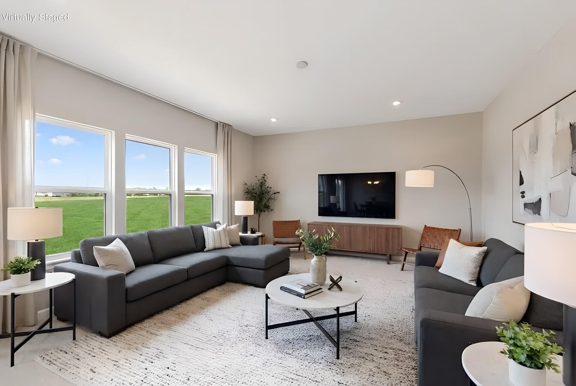 living room staged