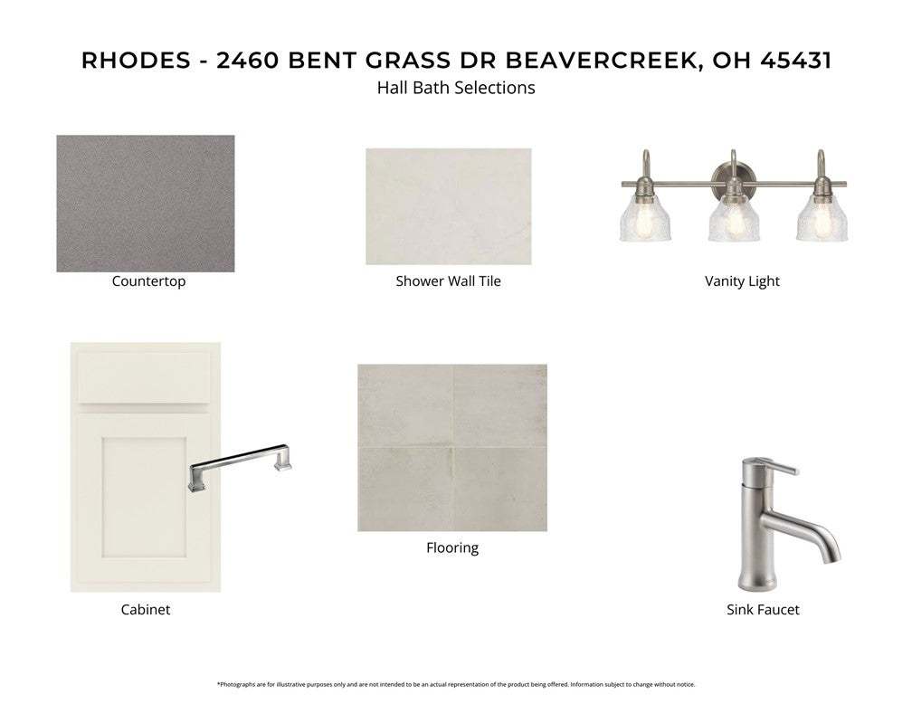 Visualize design elements for a contemporary bathr