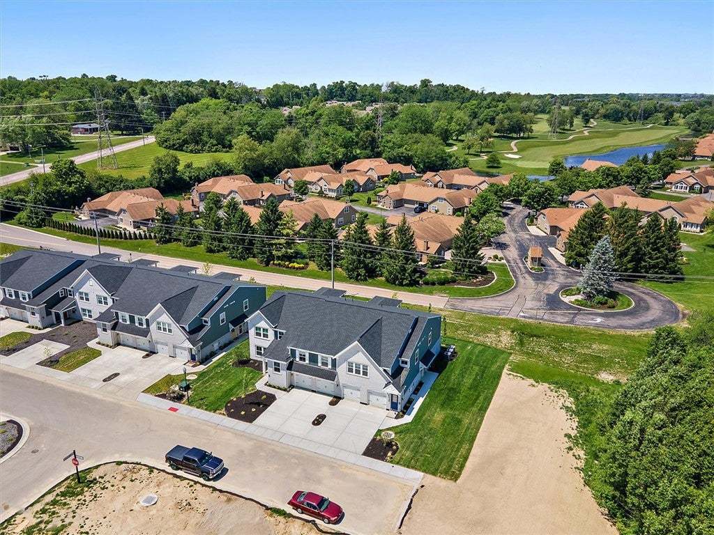 An aerial perspective reveals a vibrant community