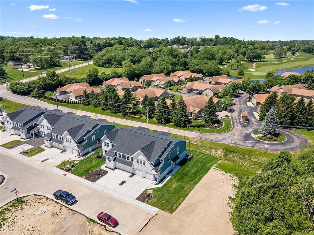An aerial perspective showcases a vibrant communit