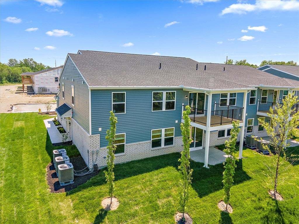 Newly constructed residence with a fresh, contempo