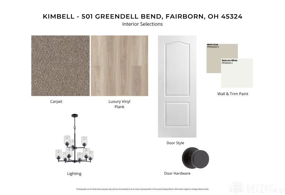 Showcasing interior selections to personalize your