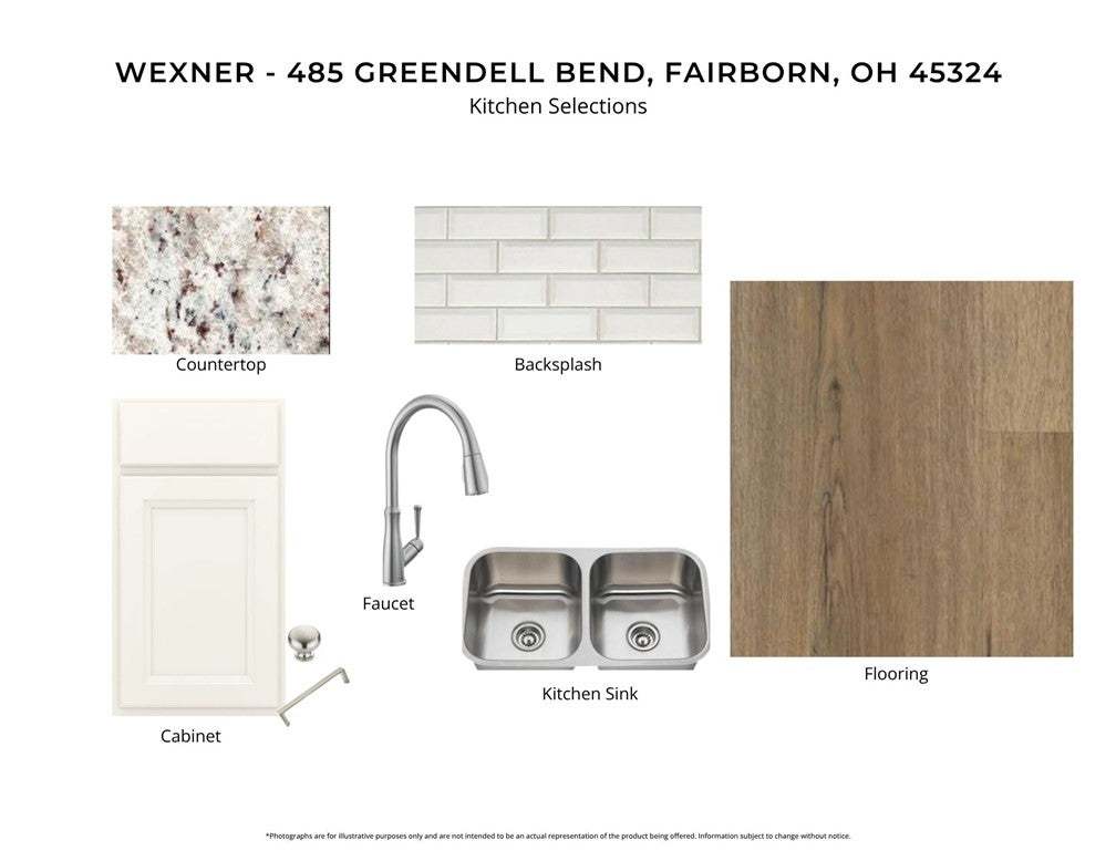 Showcasing kitchen design selections with elegant