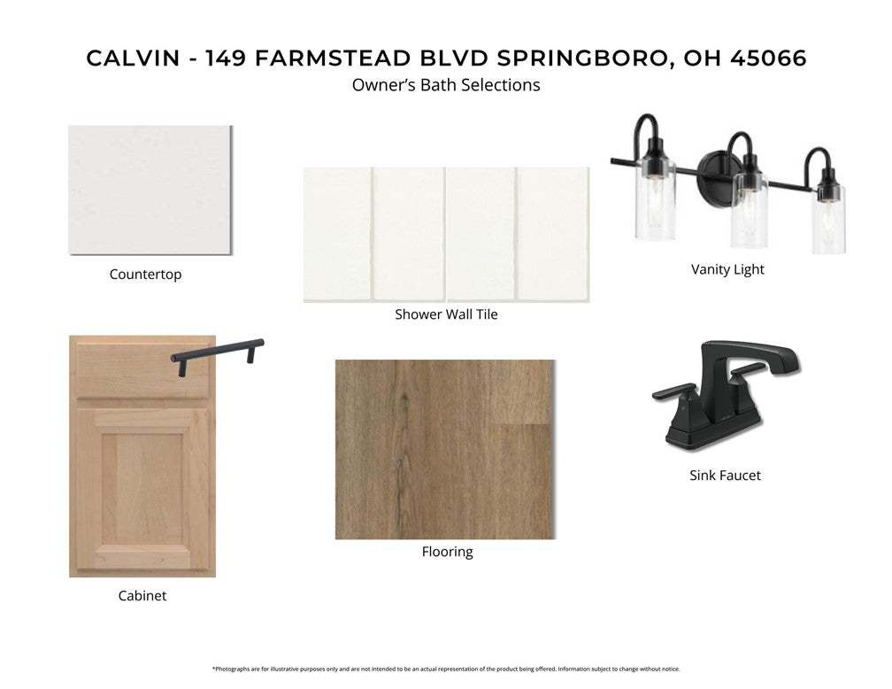 Premium selections for the owner's bath, featuring
