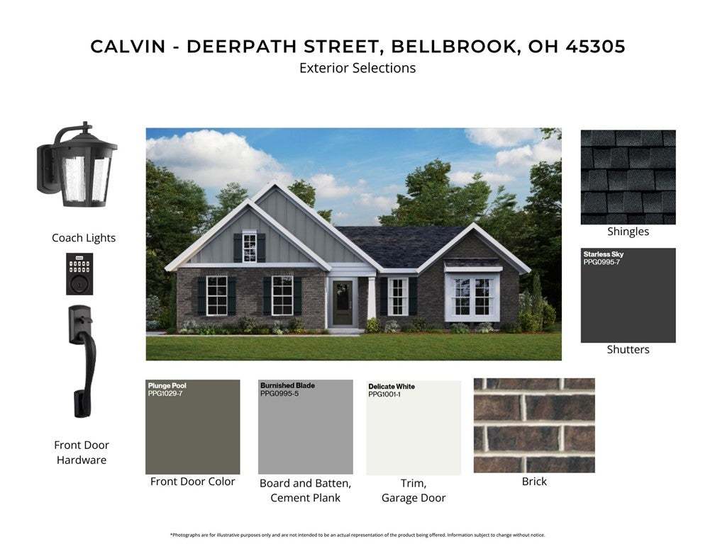 A classic brick and siding home presents a welcomi