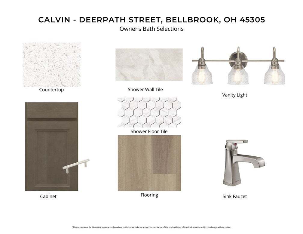 Premium selections available for your owner's bath