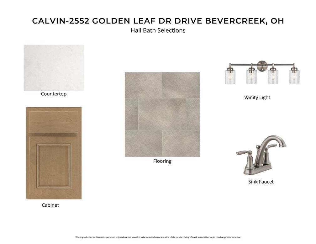 Premium selections for the hall bath include styli