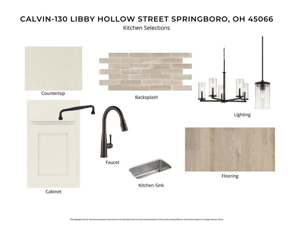 Premium kitchen selections include light-toned cab