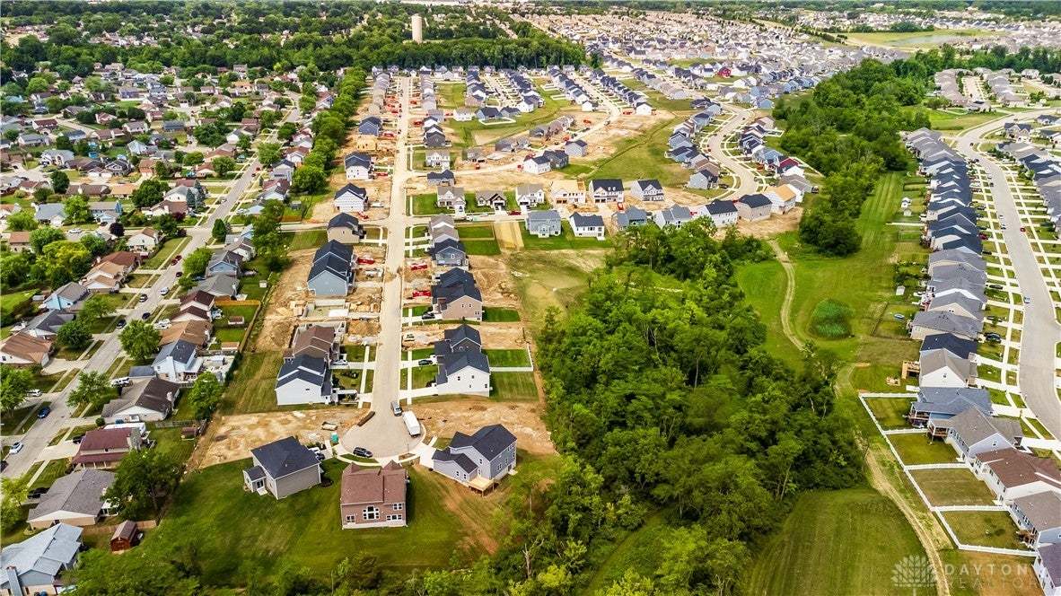 An aerial perspective showcases a vibrant, develop