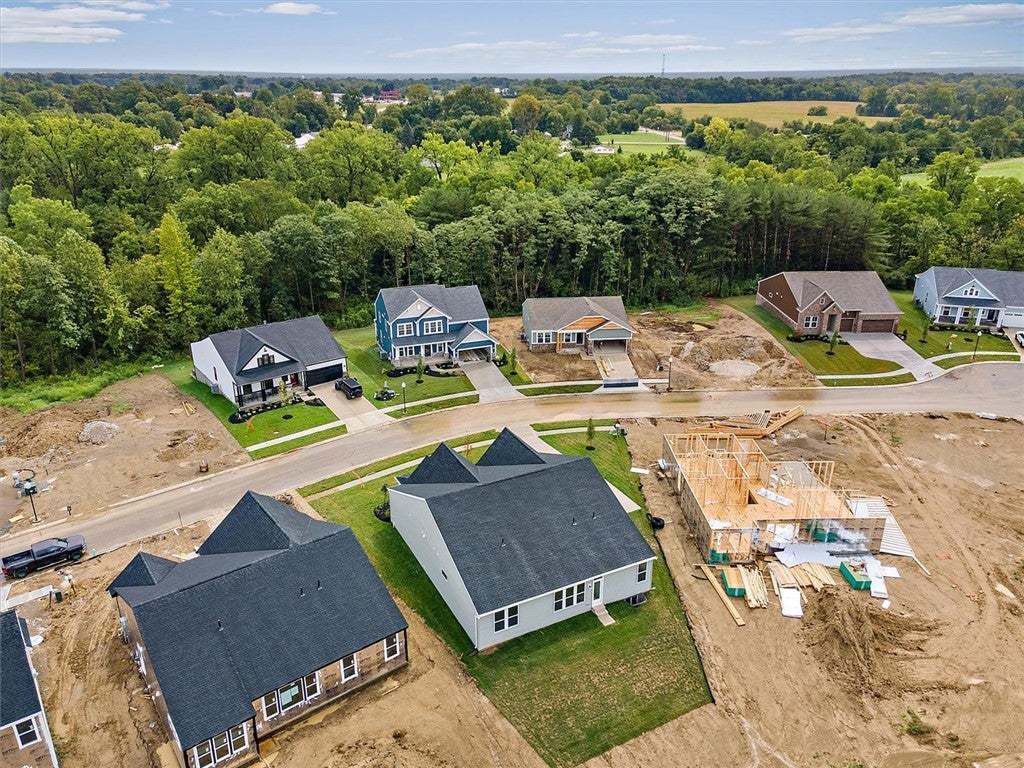An aerial perspective reveals a developing neighbo