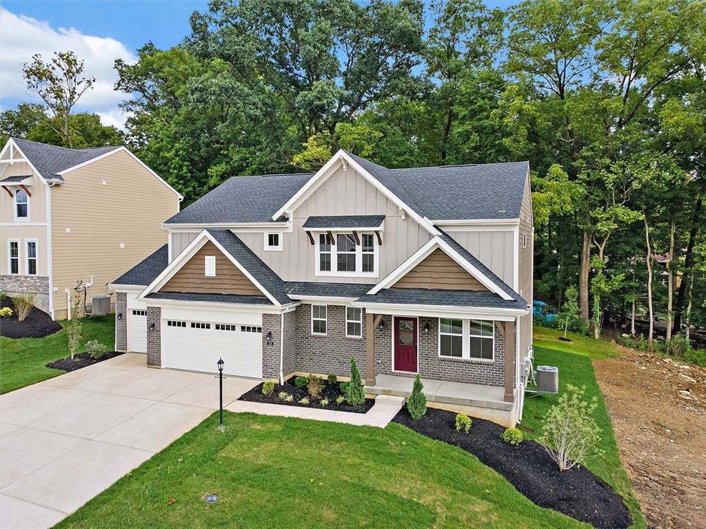 An inviting exterior displays craft architectural