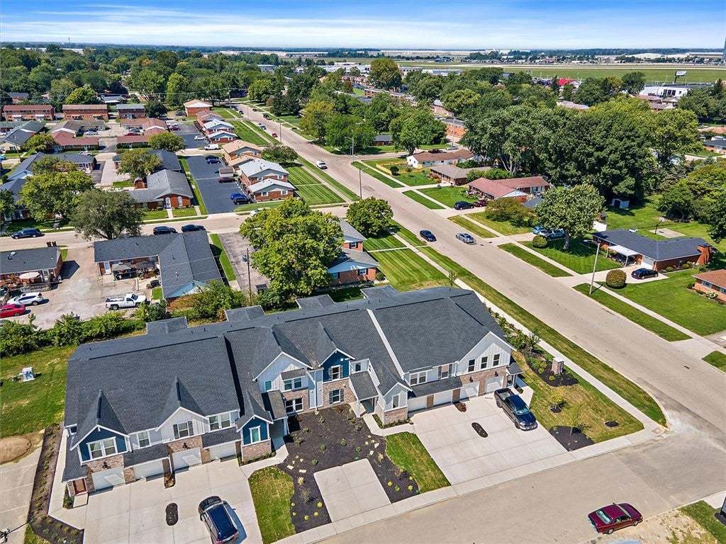 An aerial perspective showcases the modern multi-f