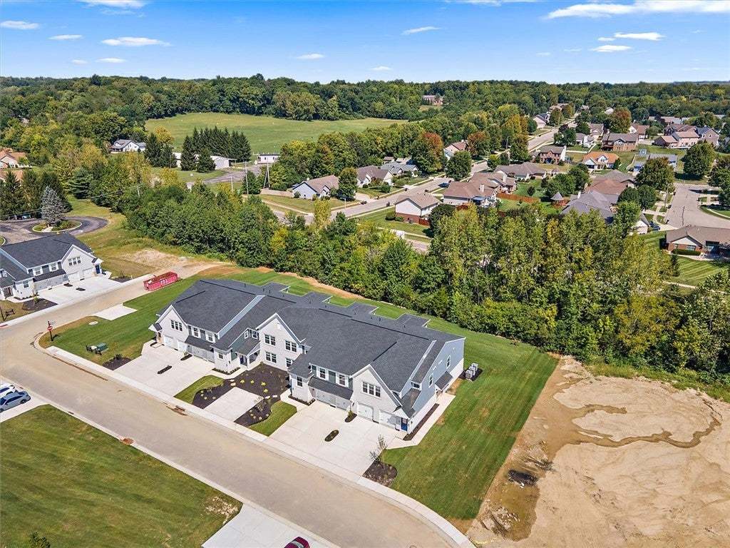 An aerial perspective showcases the multi-family d