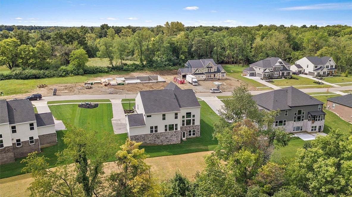 An aerial perspective showcases the modern multi-l