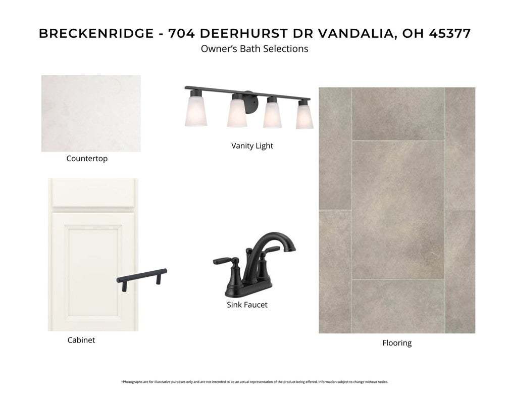 Premium selections for the owner's bath, featuring