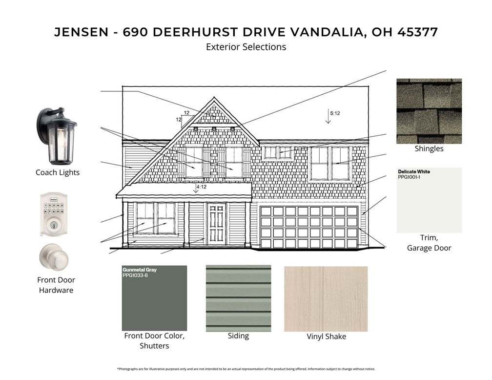 This blueprint outlines the exterior design, inclu